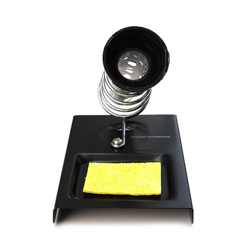 Soldering Iron Stand Heavy Duty Solder Iron Holder Metal Base w Cleaning Sponge