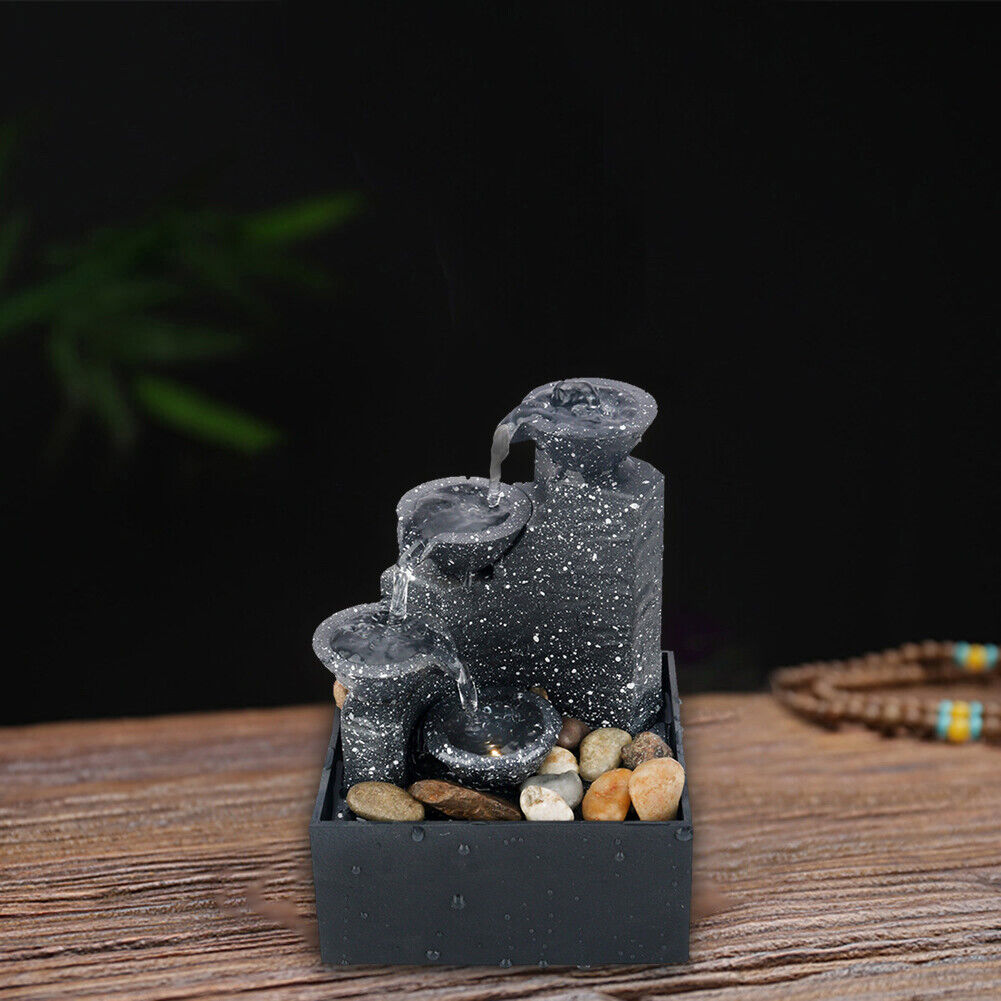 Water Fountain Desktop Ornaments Flowing Waterfall Gather Luck Feng Shui