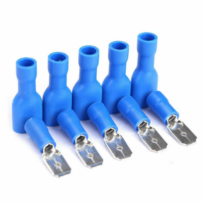 300PCS Red Blue Yellow Insulated Wire Spade Crimp Connector Terminal Male Female