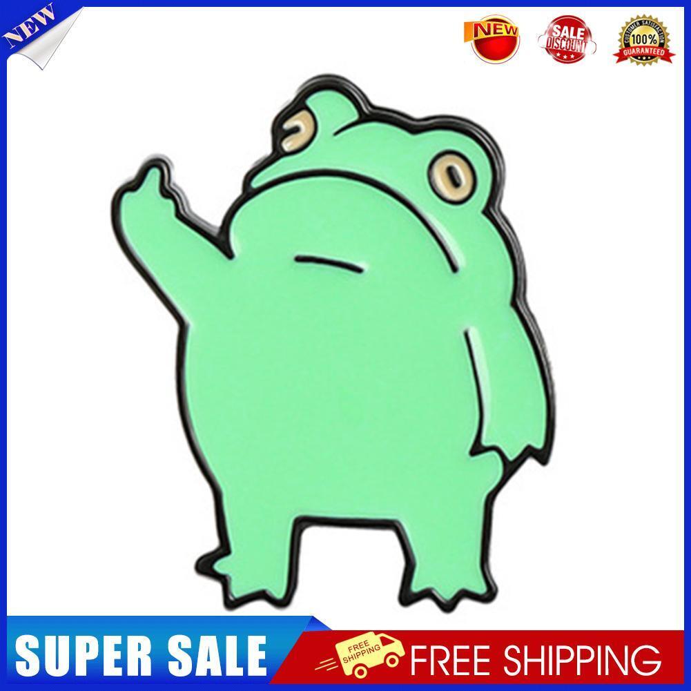 Naughty Frog Enamel Brooch Kid Backpack Badges Women Men Lapel Pins Jewelry
