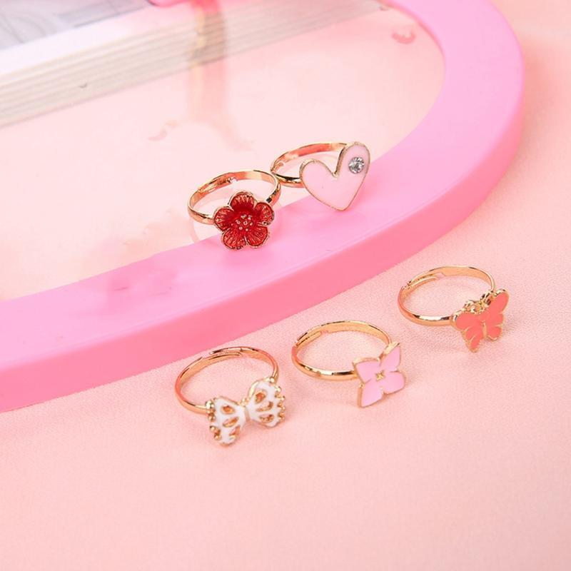 36x Cartoon Children Rings Novelty Adjustable Finger Rings Party Favors for Kids