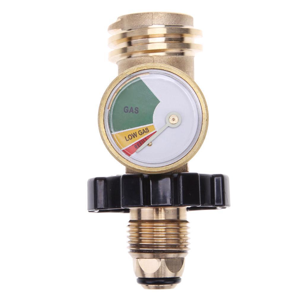 POL Propane Gas Gauge Meter Tank Built-in Leak Detector Universal for QCC1