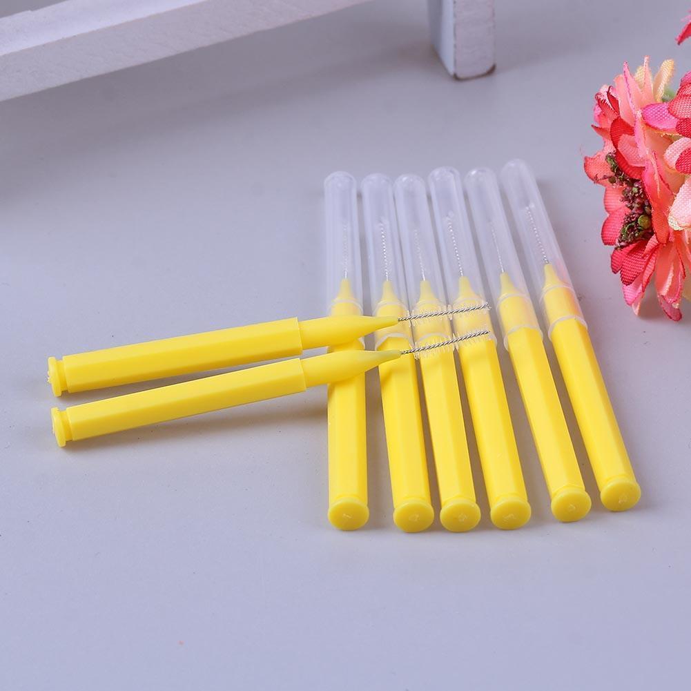 16pcs/Pack I Type Interdental Brushes Dental Cleaning Massage Tool(Yellow)