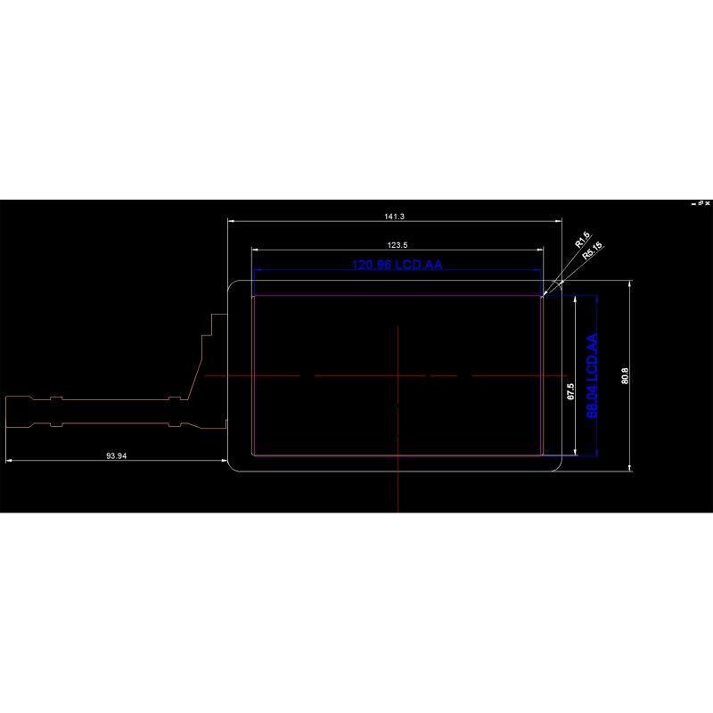 1440x2560 Resolution 5.5Inches LCD Screen Remove Backlight for Sharp LS055R1SX04