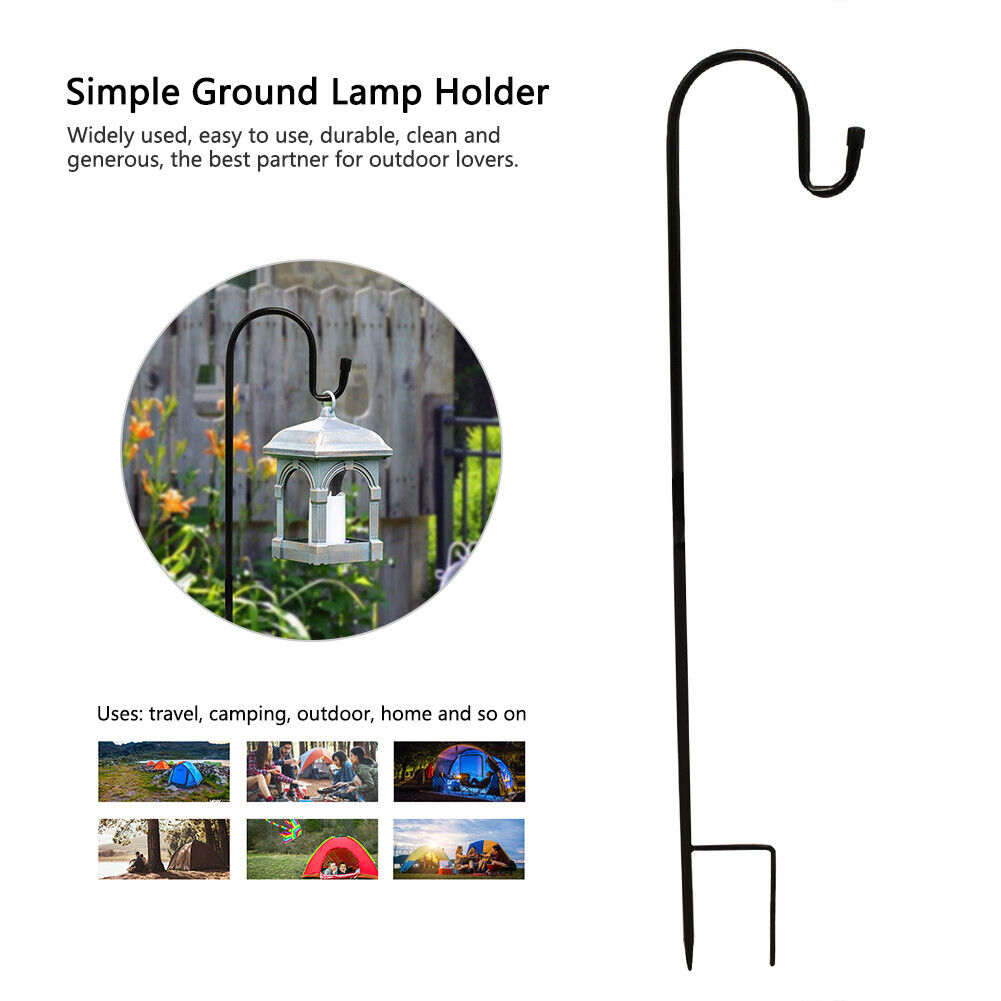 Outdoor Light Pole Ground Holder 120cm Lamp Pole Hanger Camping Equipment