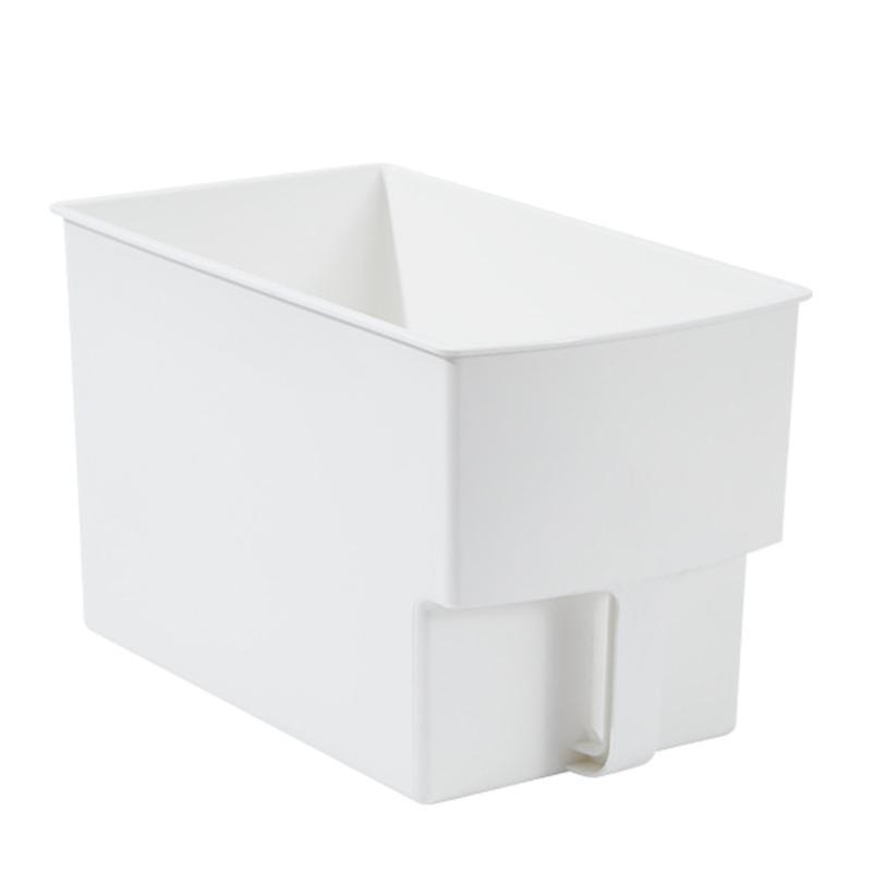 Storage Box with Handle Desktop Plastic Organizer Large Mouth Container