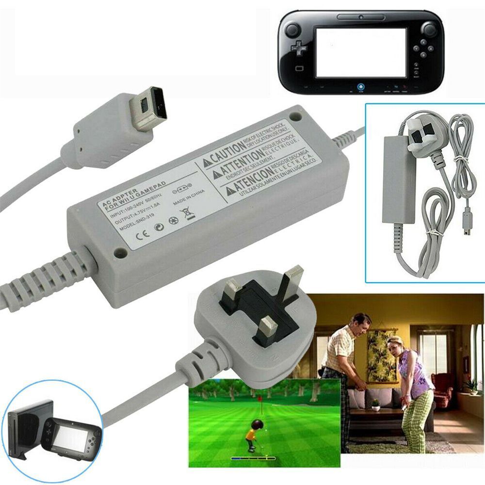 Power Supply Adapter Overload Protection Charging CableFor Nintendo Wii U