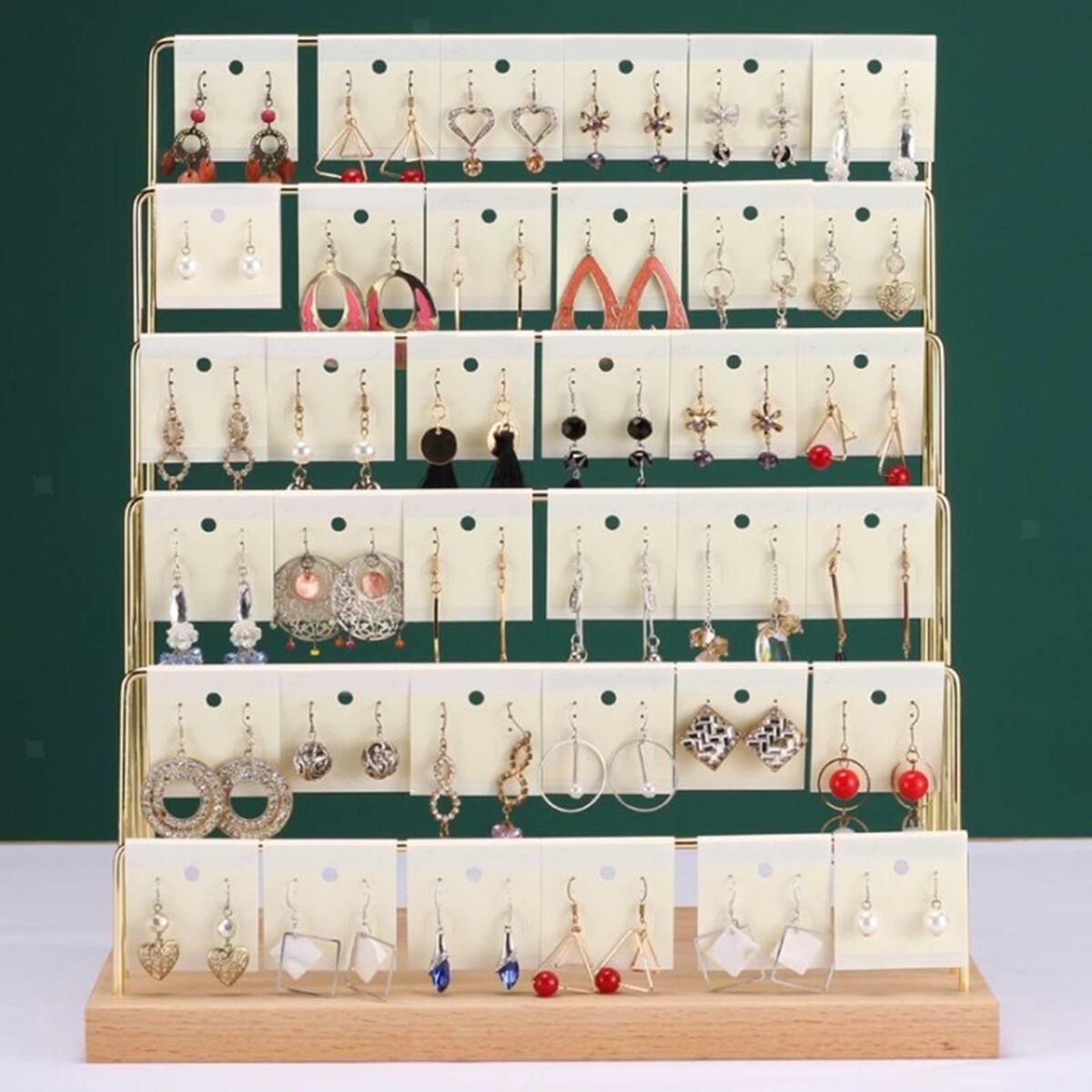 Jewelry Earring Cardboad Hanger  for Dangle Hoop Tabletop Business
