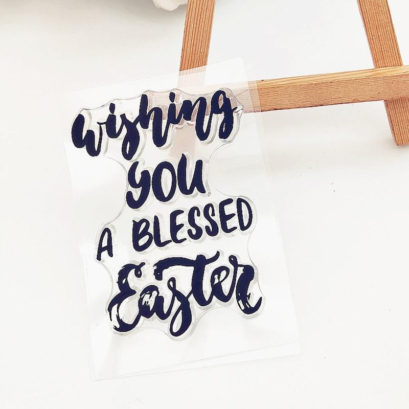 Wishing You a Blessed Easter Silicone Clear Stamp DIY Seal Scrapbook Embossing