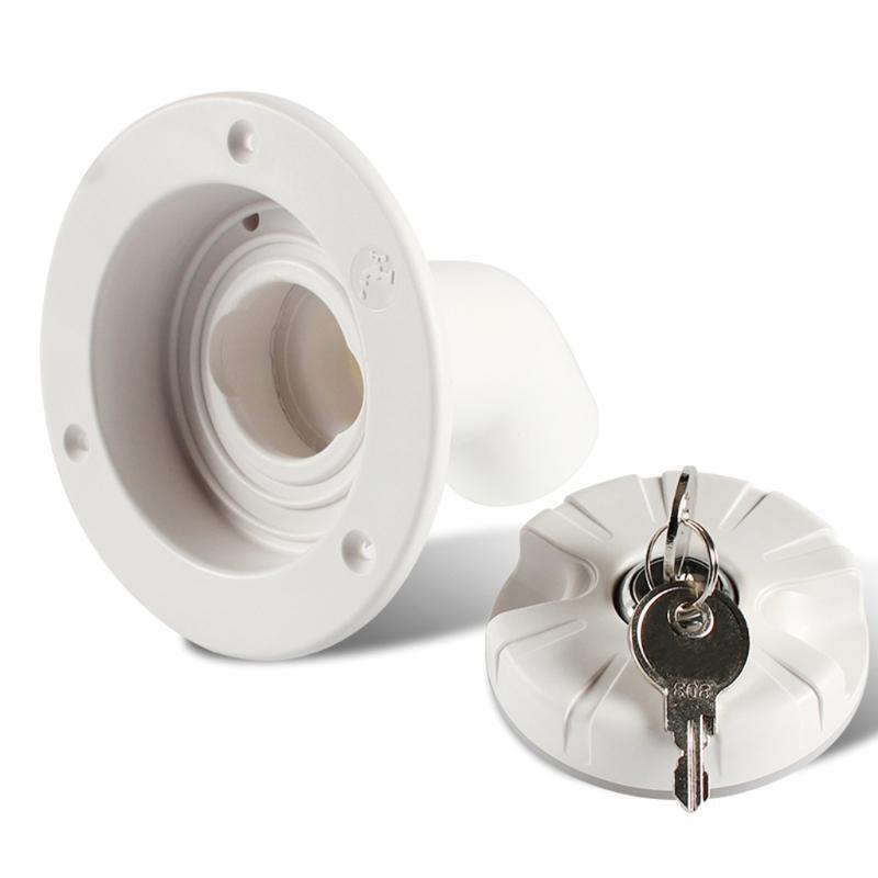 Gravity Fresh Water Fill Hatch Inlet Filter with Key Lockable for RV Boat Camper