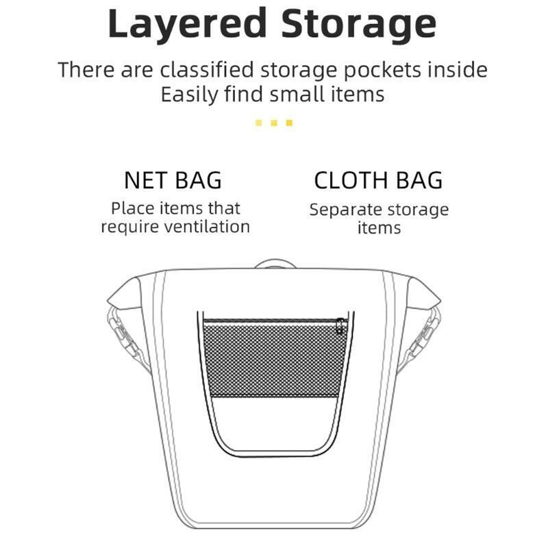 Bicycle Rear Frame Storage Bag MTB Bike Cycling Back Rear Seat Trunk Rack Pack