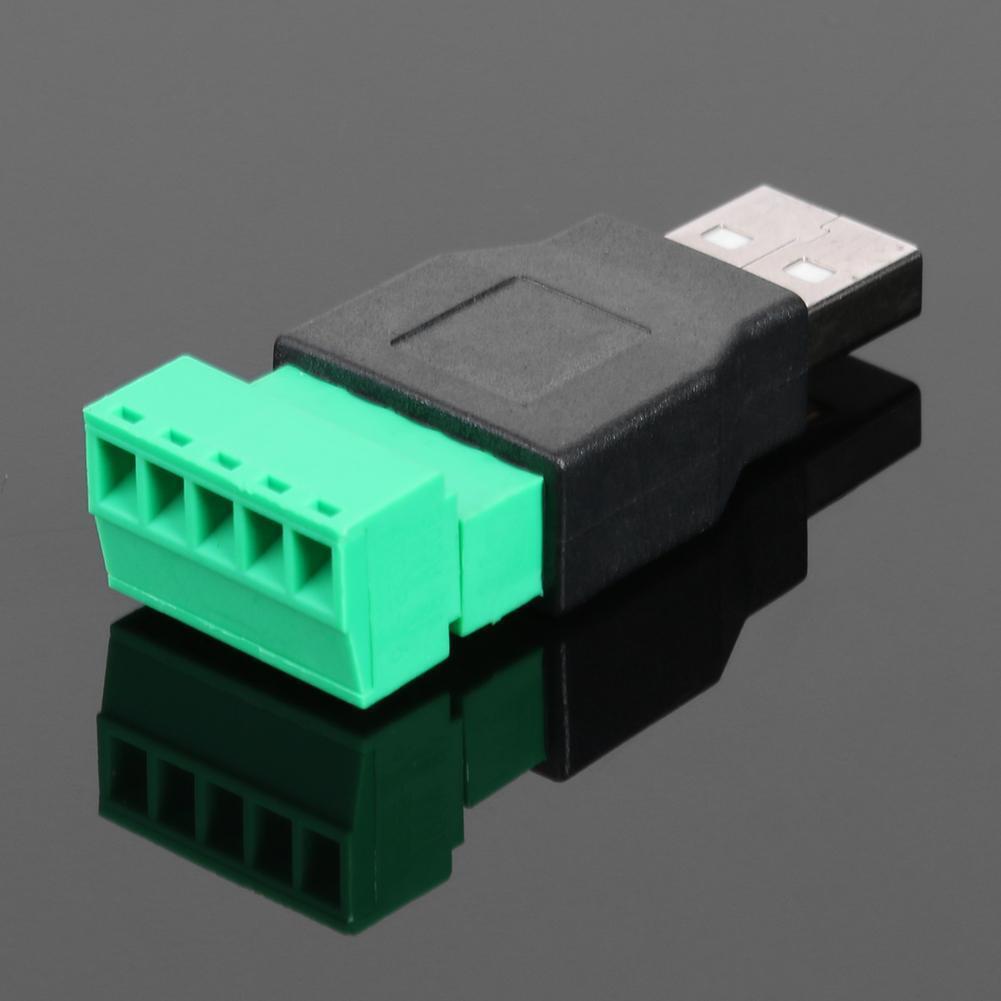 USB2.0 Male to 5pin Screw Terminal Connector Apdater with Shield Connector