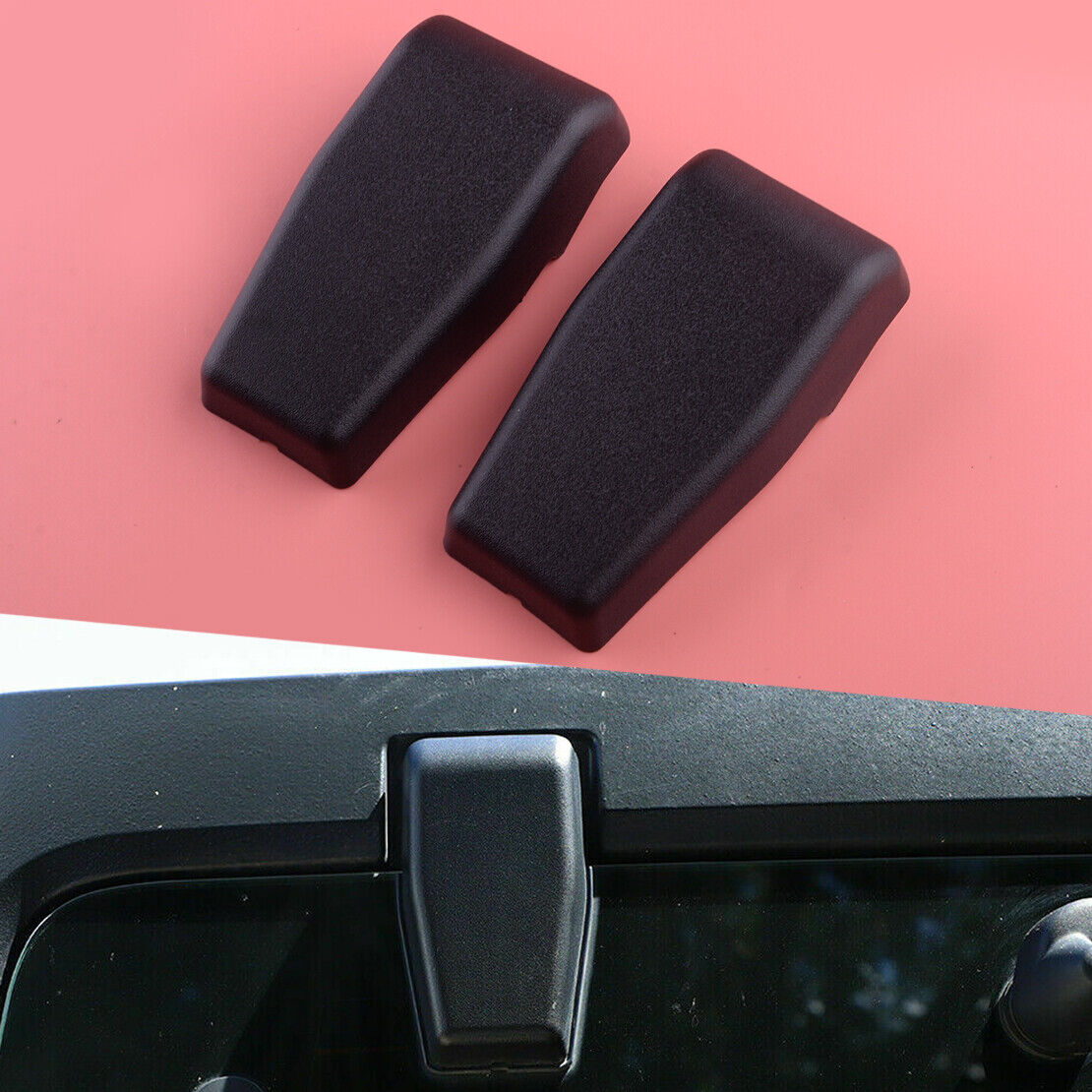 2x Tailgate Liftgate Glass Hinge Cover Trim fit for Jeep Wrangler JK 2007-2017