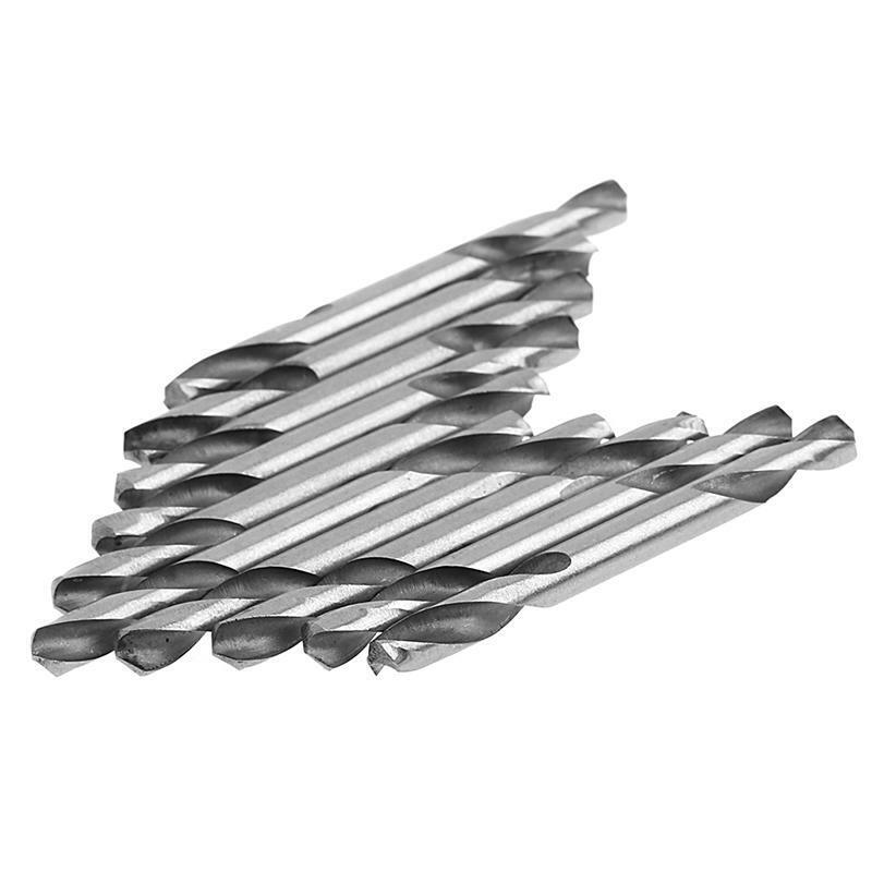 10Pcs 5mm HSS Double Ended Spiral Torsion Drill Tools Drill Set
