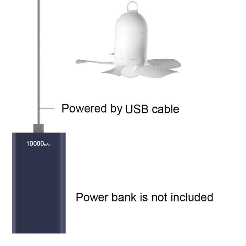Summer Ceiling Fan with Detachable Fan Blades Tent Fan Camping Fan for Outdoor