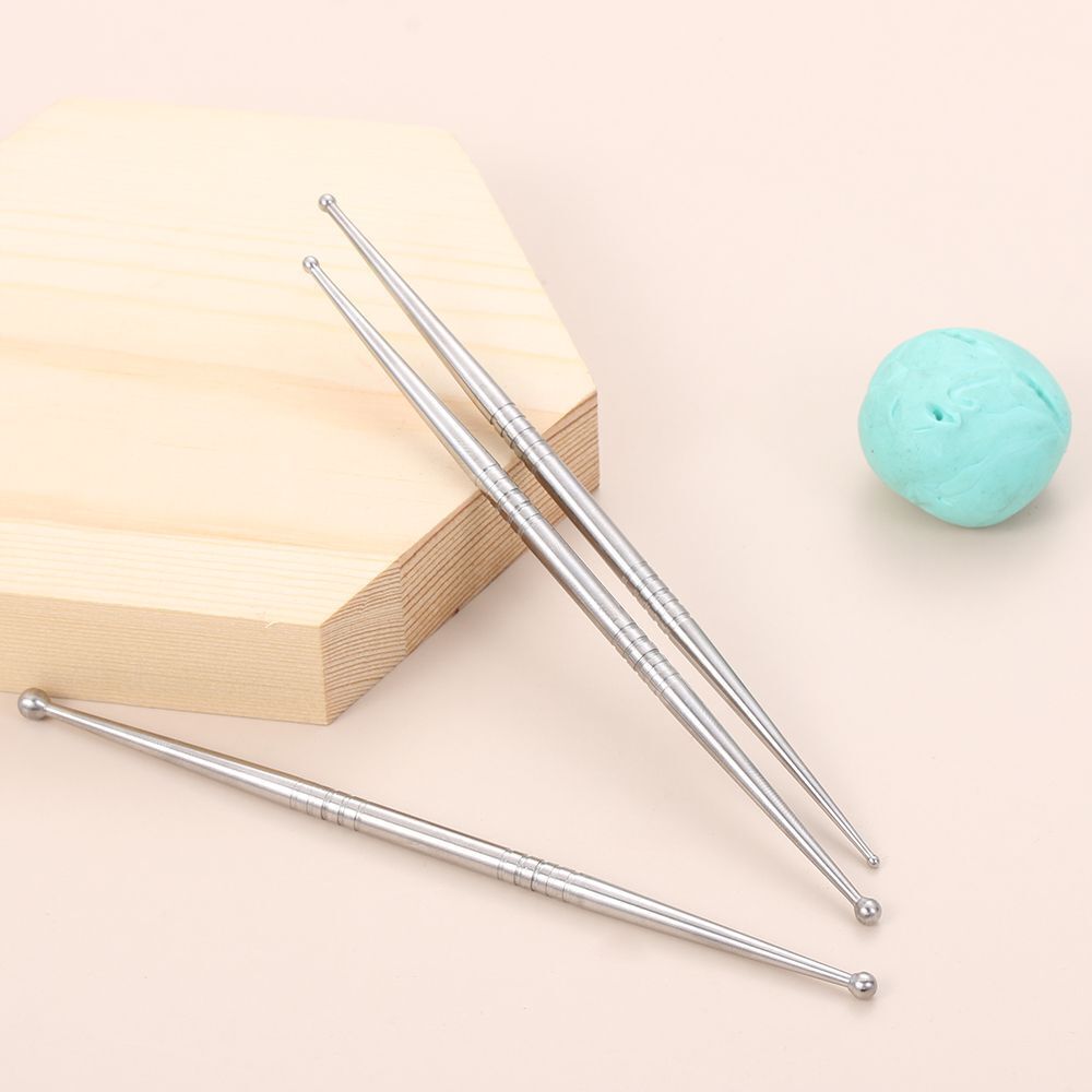 Steel Ceramic Sculpture Carving Needle Double Head  Clay Rod Pottery Tool