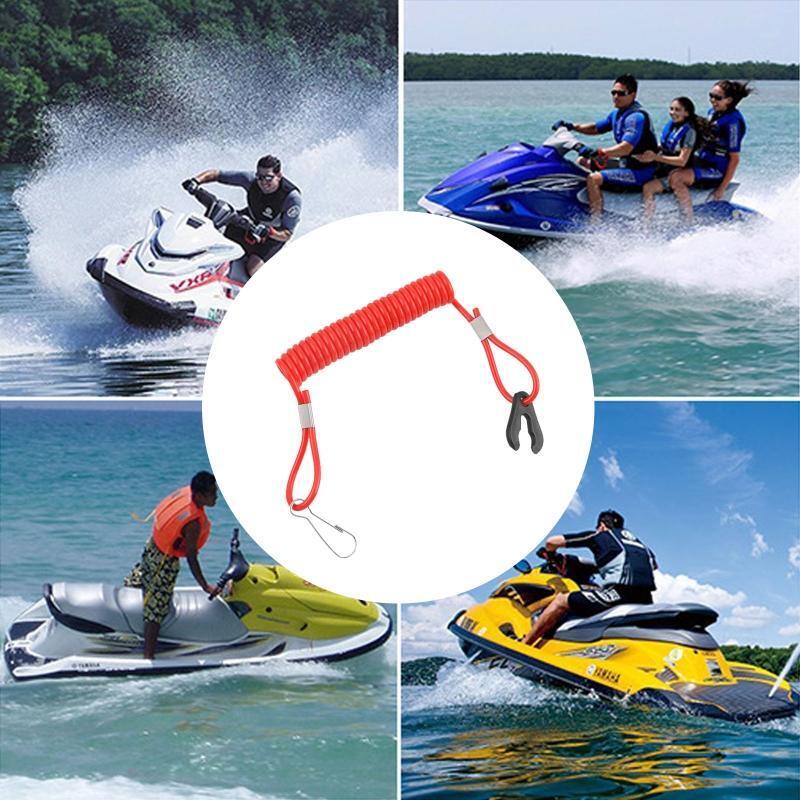 Outboard Engine Boat Motor Kill Stop Switch Key Rope Tether Lanyard for Marine