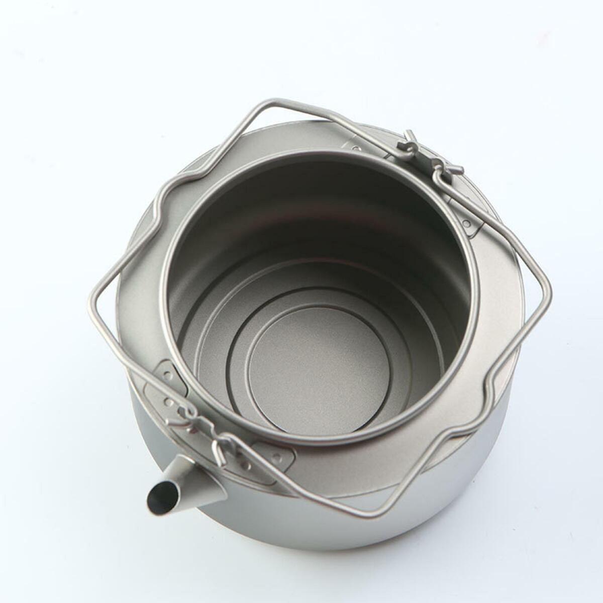 Outdoor Camping Kettle Coffee Pot Gear Hiking Tableware Ultralight 1000ml