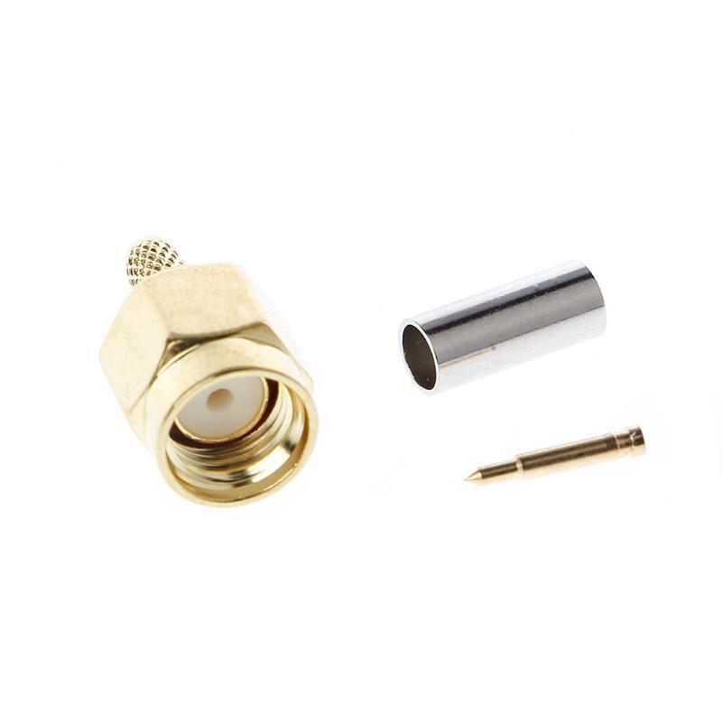 10 Pcs SMA Male Plug Crimp RG174 RG316 LMR100 Cable RF Connector