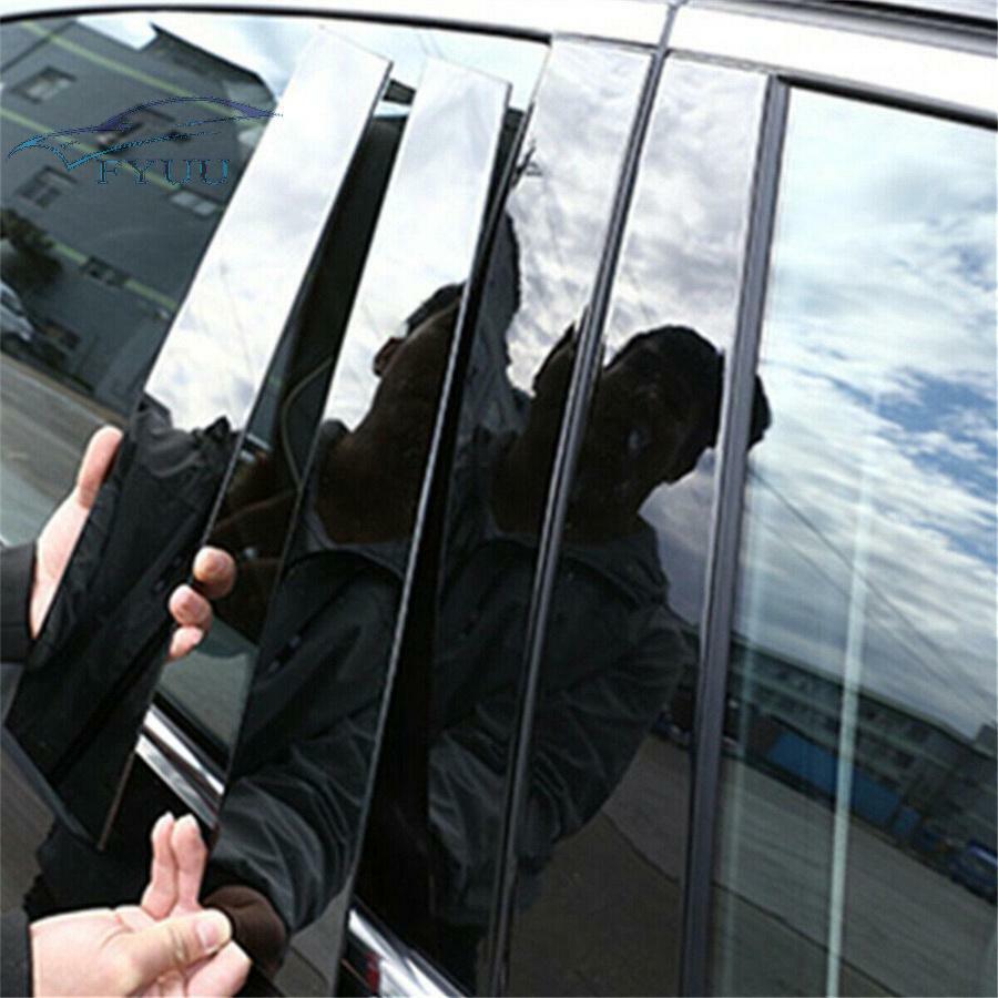 10pcs Set Black Pillar Posts Door Trim Kit Fit For DODGE Grand Caravan 2008-2020