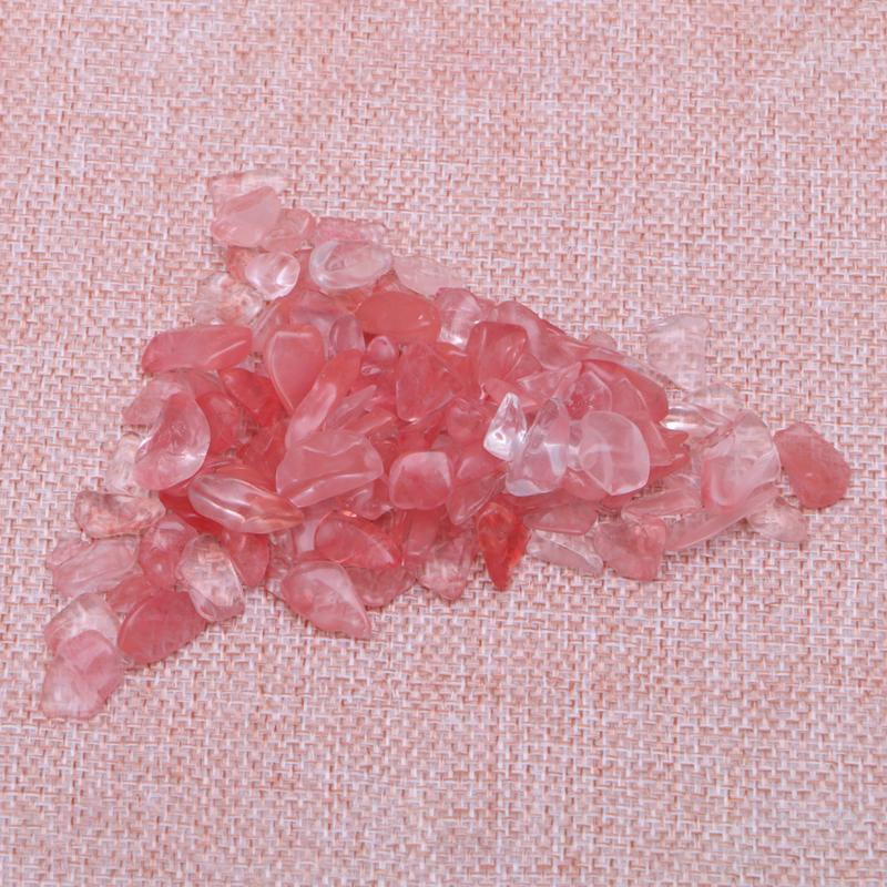 Natural Watermelon Rhinestone Stone Furnishing Articles Degaussing Gravel 50g