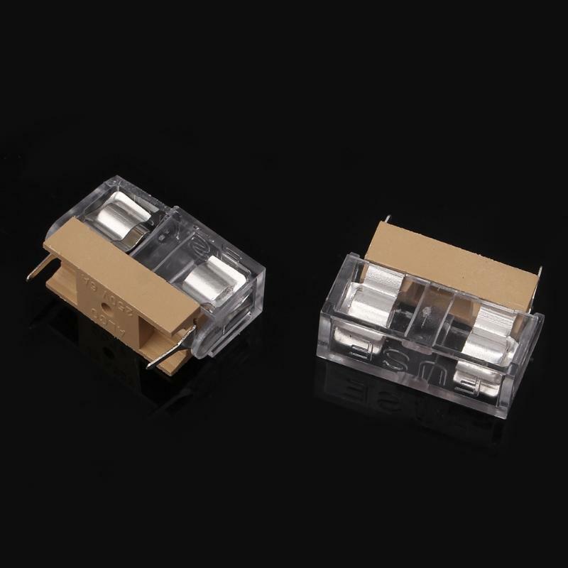 10 Pcs Glass Fuse Holder with Transparent Cover Fuse Blocks 5X20mm