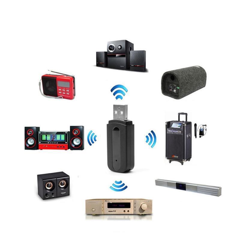 Bluetooth-compatible Adapter AUX Audio -Stereo Music Car Receiver Noise Cancell