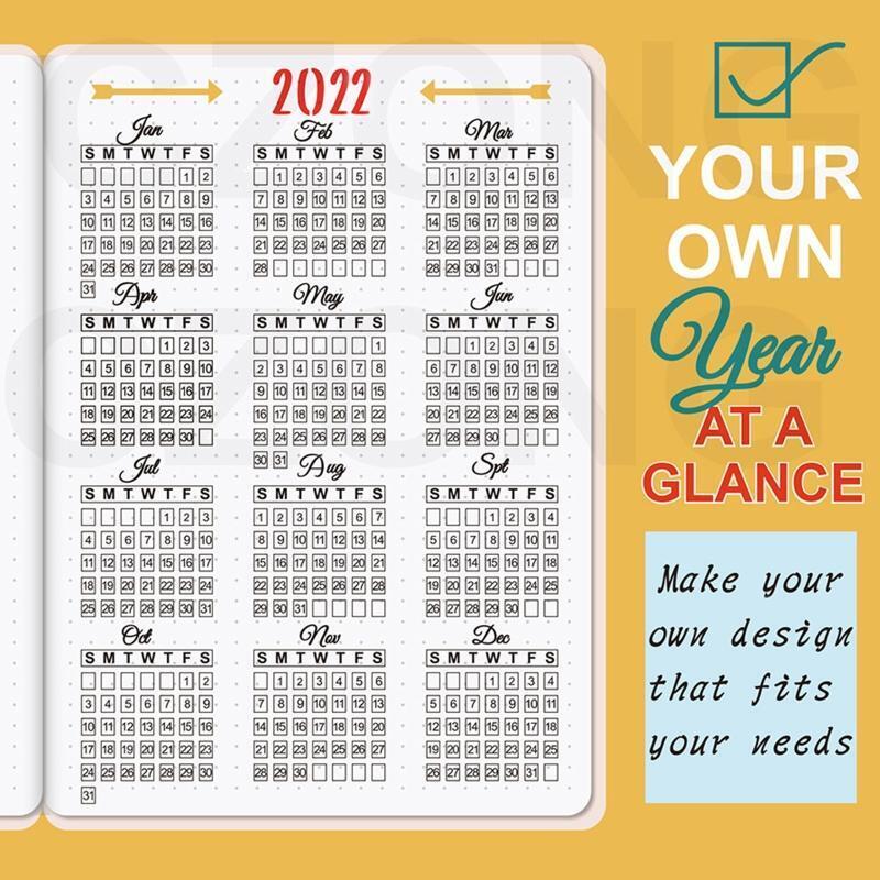 20Pcs A5 Planner Stencils 5''x7.5'' Journal Stencils for Journal Notebook Diary
