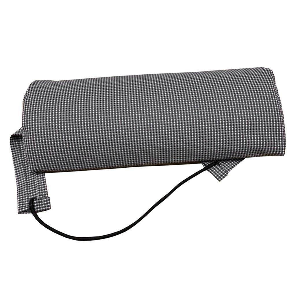 Cloth Headrest Pillow + Rope Kit for Patio Sling  Breathable Black/Gray