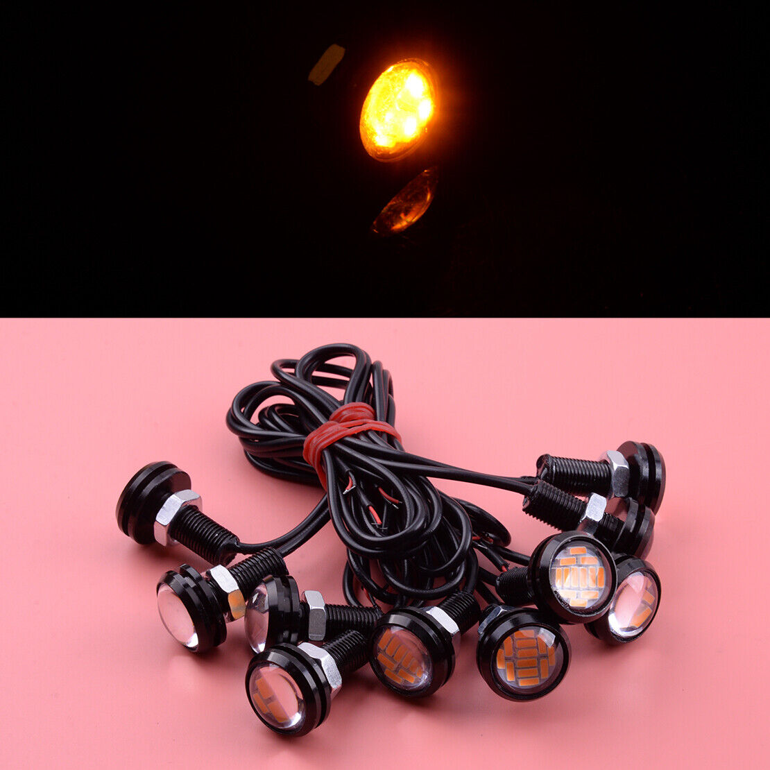 10pcs Car Eagle Eye LED DRL Daytime Running Reversing Light Car Tail Lamp
