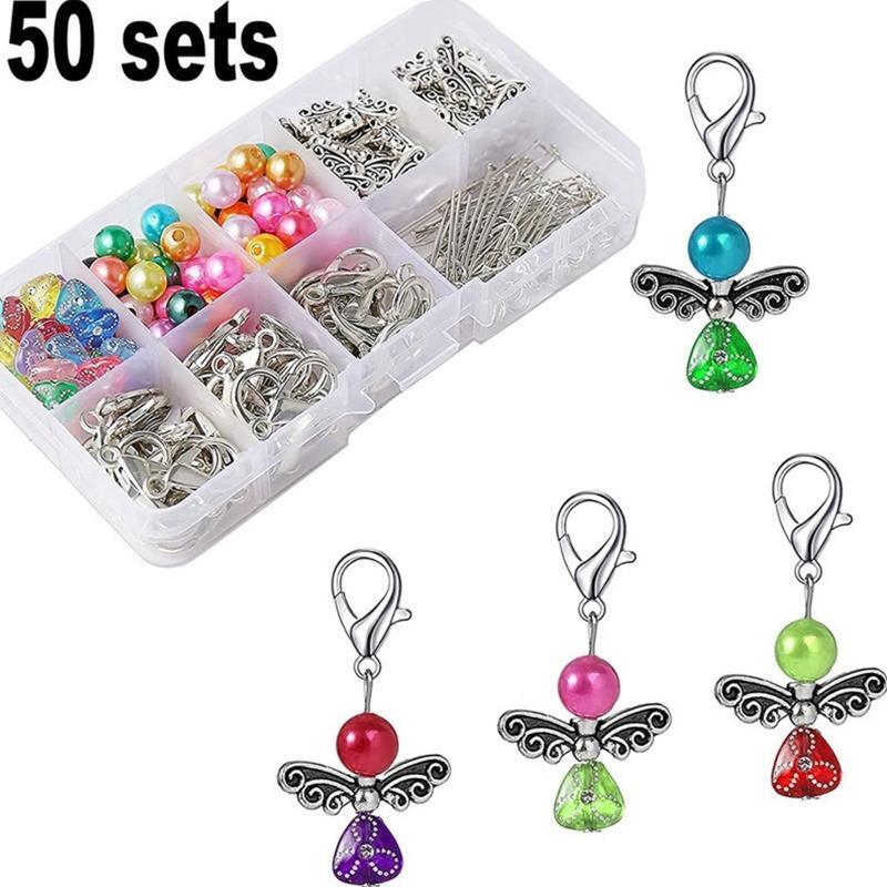Handmade Guardian Angel Keychains 50 Sets DIY Key Chain Kit Supplies