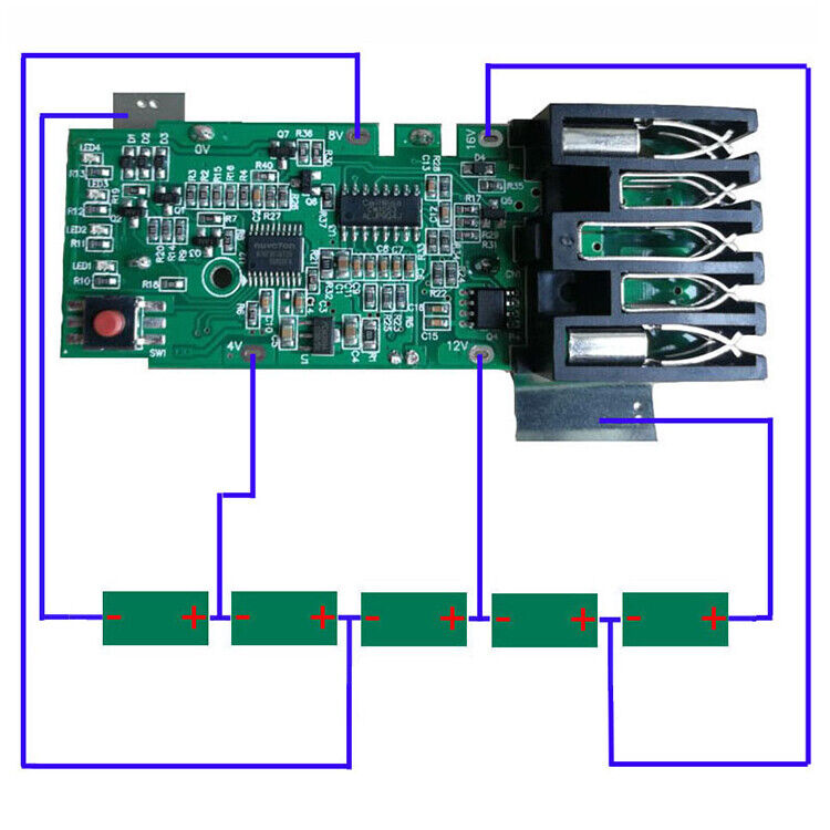 For Milwaukee 18V Li-ion Battery PCB Board Charging Protection Circuit Board SA