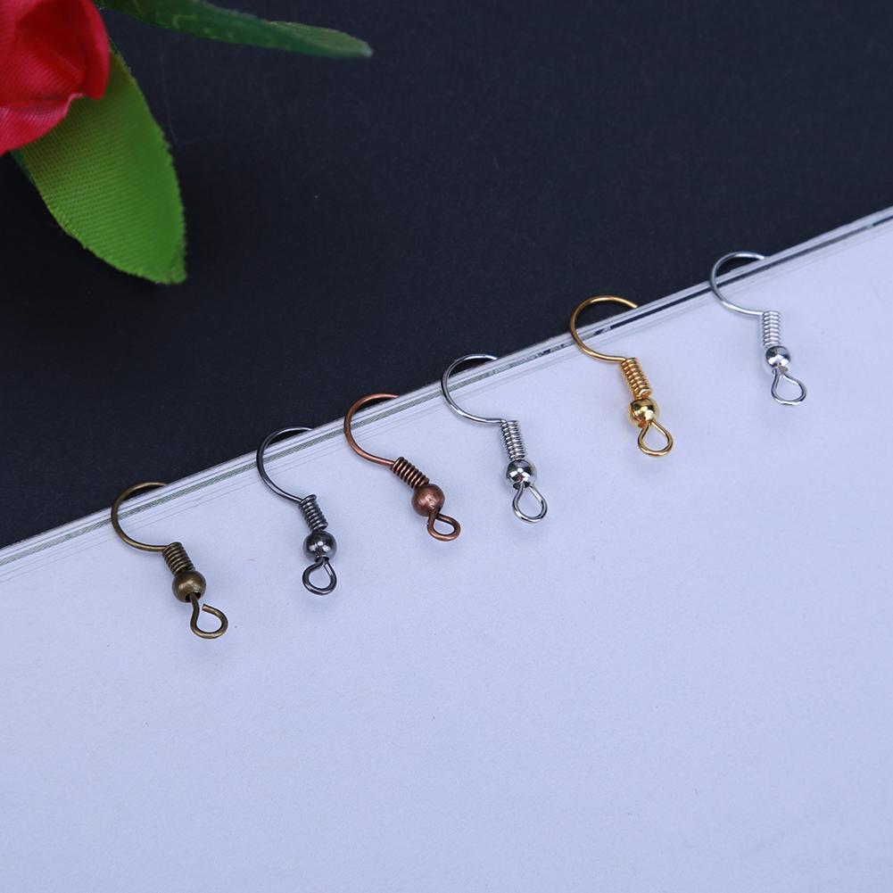 120pcs/Lot 6 Colors Earring Hook Coil Ear Wire for Jewelry Making