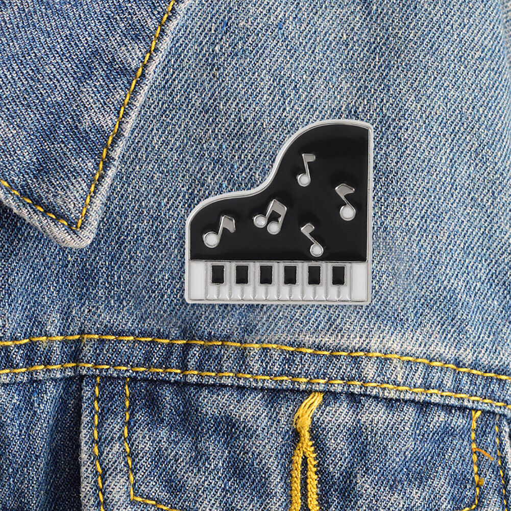 Enamel Badge Musical Instruments Brooch Collar Clothes Lapel Pin (Style 3)