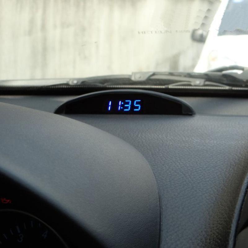 Digital Car Thermometer Luminous LED Digital Clock Watch for Car Time Display