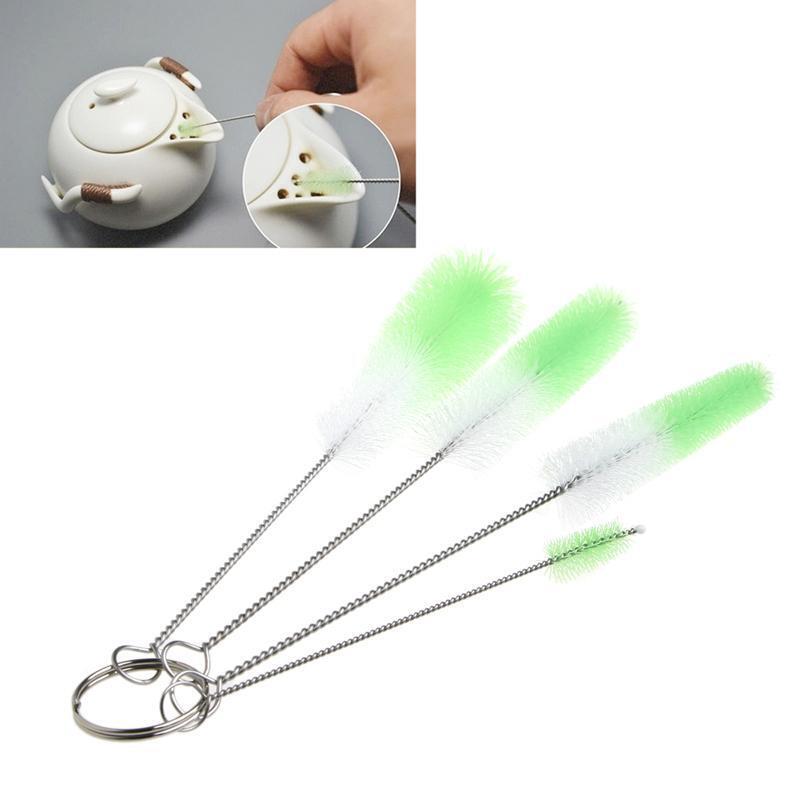 Mini Bristle Brushes Teapot Sink Overflows Spout Bottle Cleaning