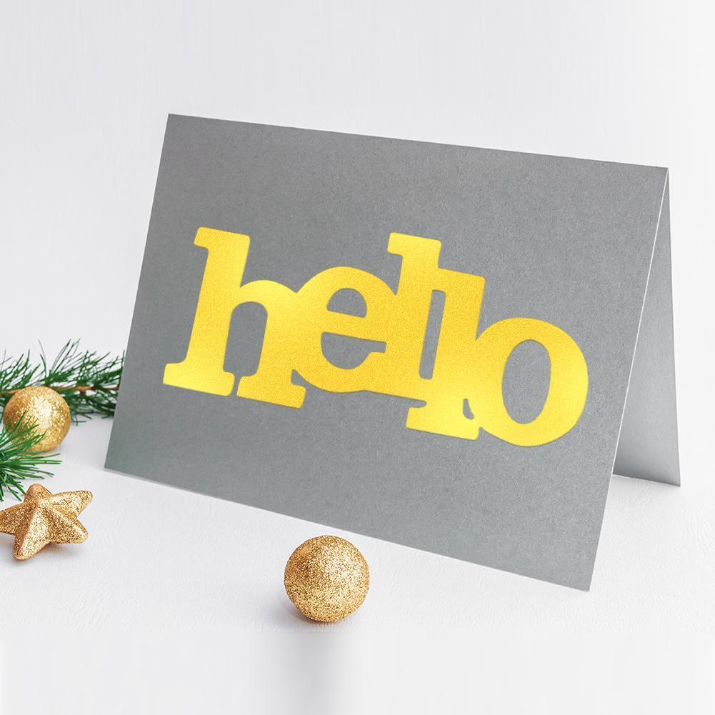 DIY Letter hello Shape Cutting Dies Stencil Scrapbooking Embossing Template