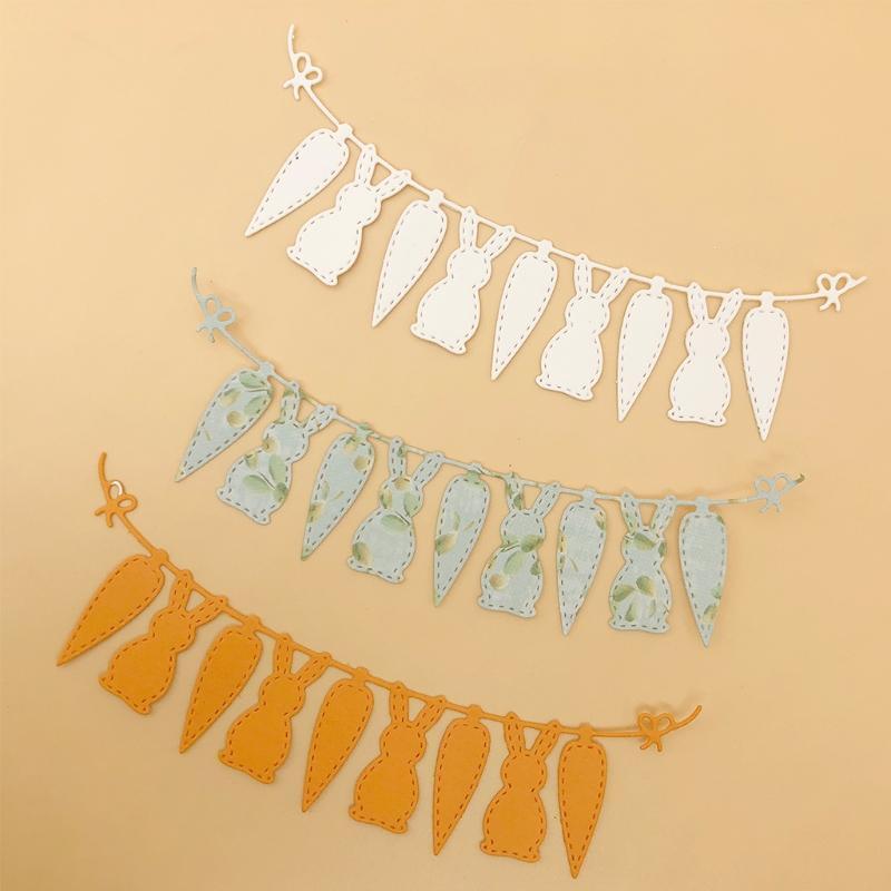 Easter Bunny Carrot Metal Cutting Dies Stencil Scrapbooking DIY Album Stamp Card