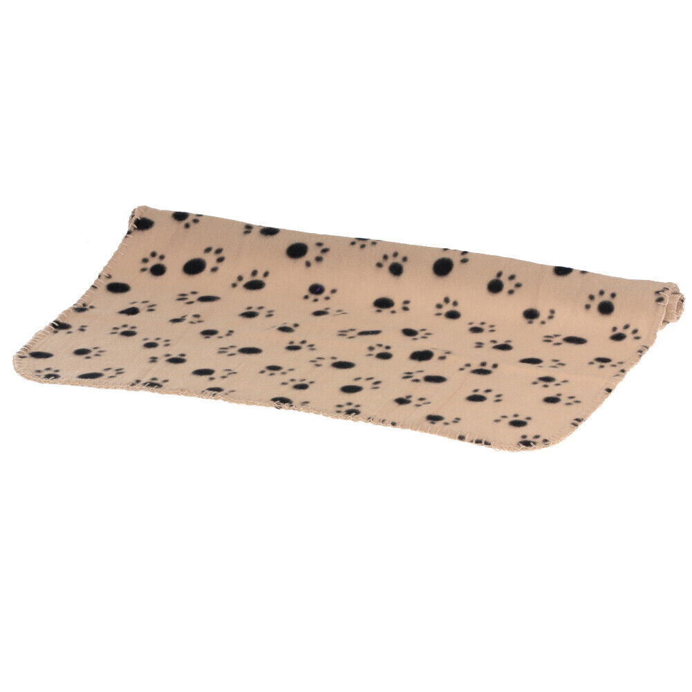Soft Cozy Paw Prints Handcrafted Pet Fleece Blanket Brand New