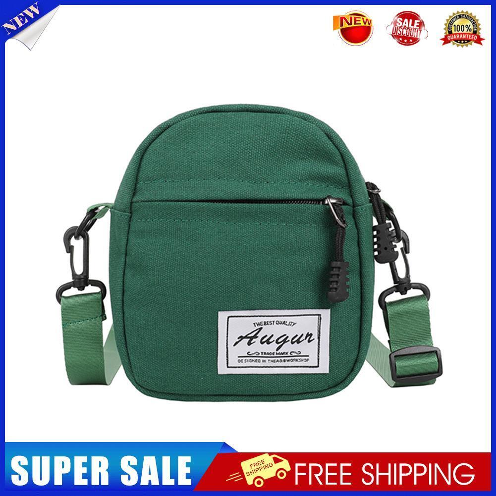 Fashion Women Canvas Patchwork Crossbody Bag Casual Mini Handbags (Green)