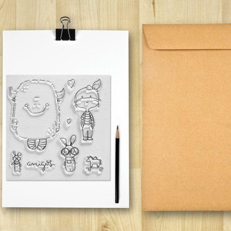 Bunny Girl Silicone Clear Seal Stamp DIY Scrapbooking Embossing Photo Album Card