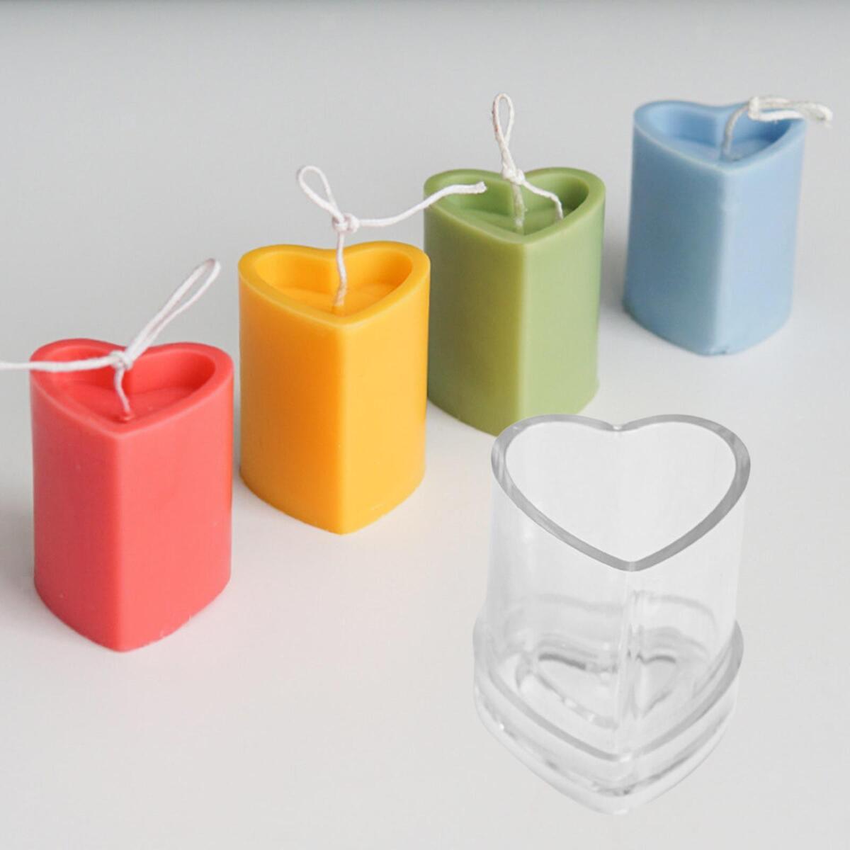 Candle Mold Candles Making Molds Decorative Love Heart Fluted Candle Mould
