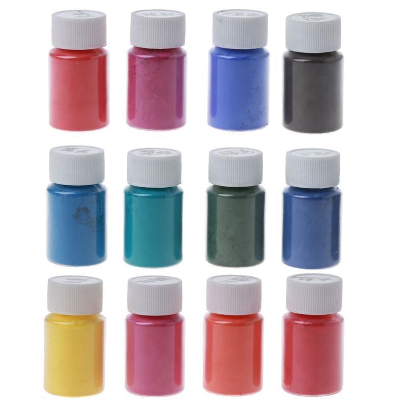 12 Colors Thermochromic Activated Pigment Heat Sensitive Color Change Powder Kit