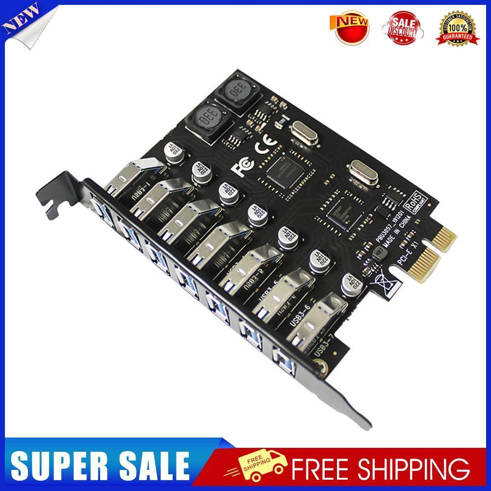 USB PCI-E Expansion Card High Speed 7 Ports USB 3.0 PCI Express HUB Adapter