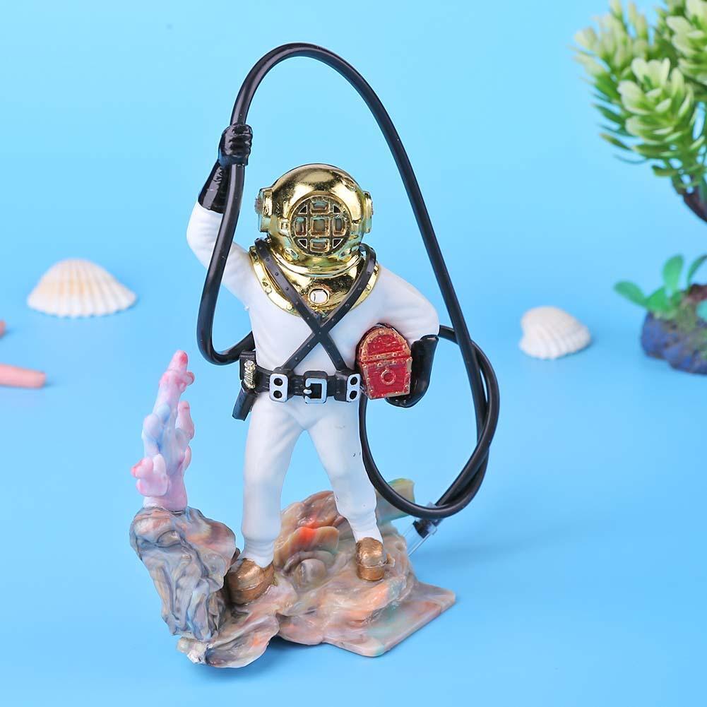 Underwater Animation Landscape Treasure Hunt Diver Pneumatic Decor (White)