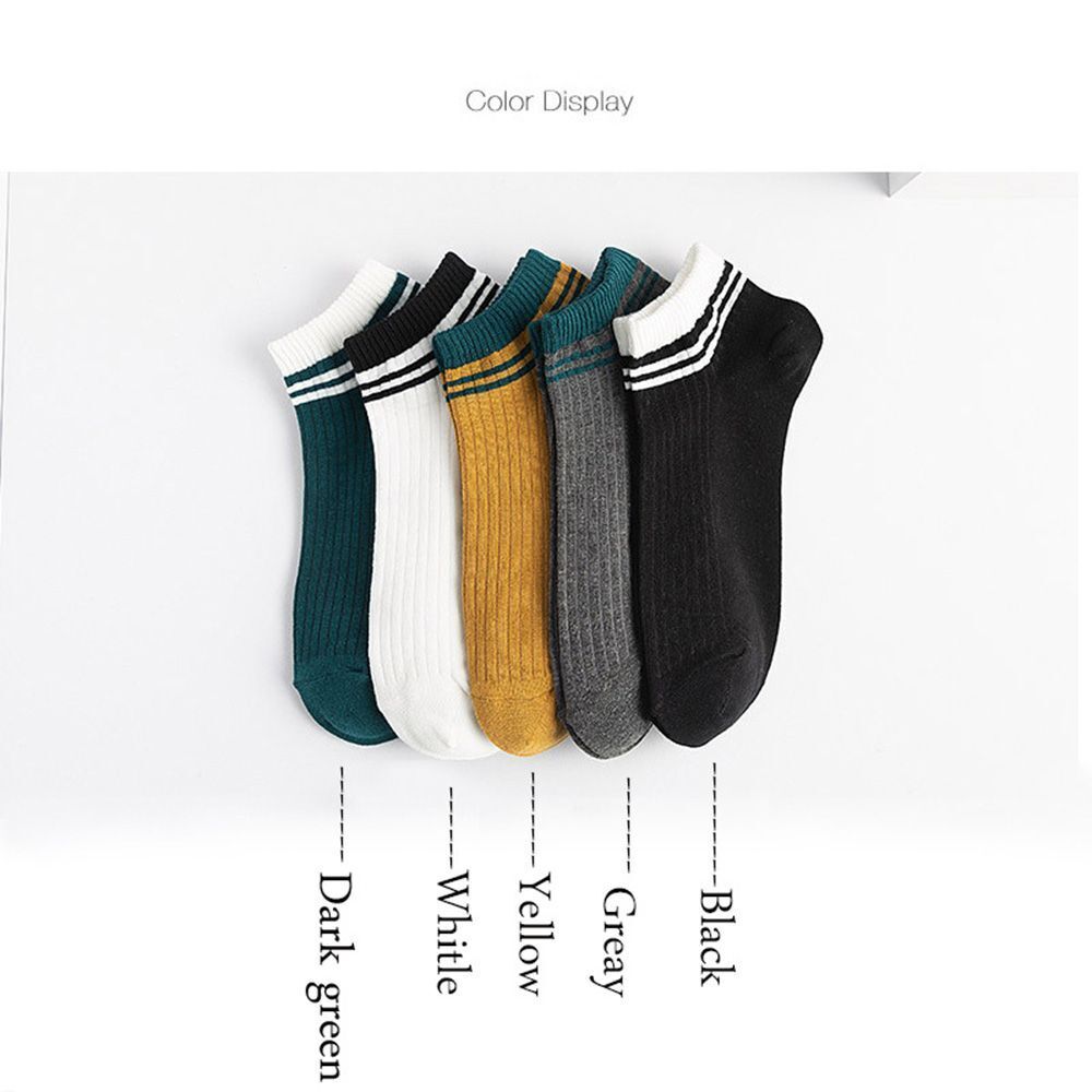 Absorb Sweat Breathable Striped Clothing Accesories Sports Stockings Boat Socks