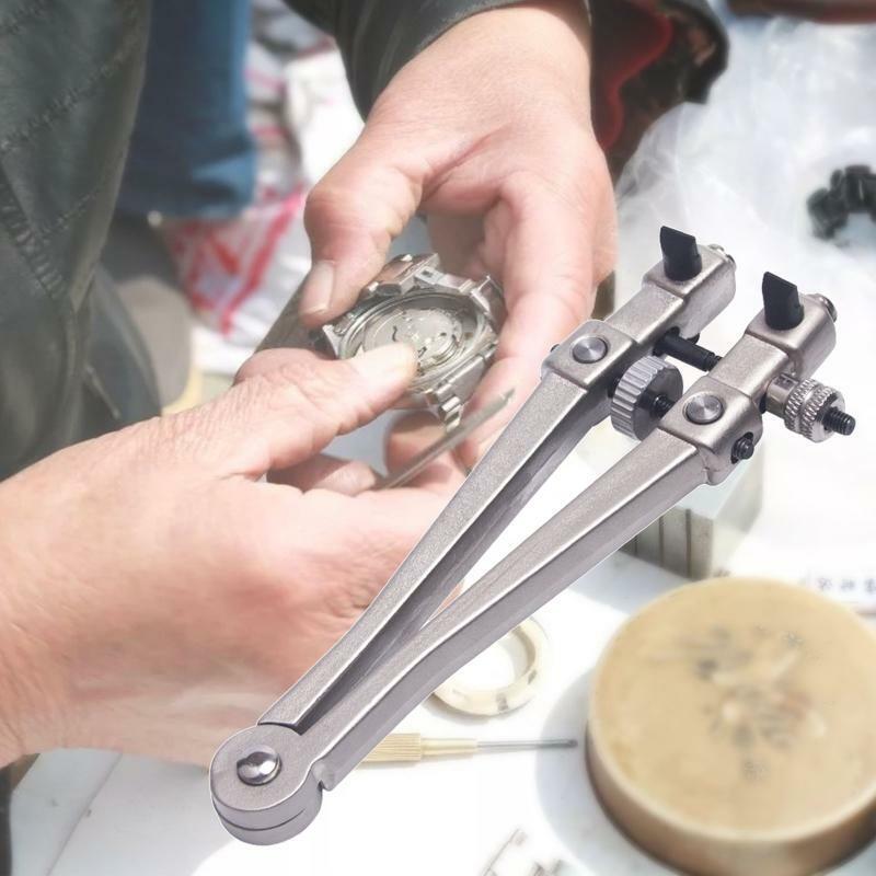 3 Point Wrench Screw Case Remover Tool Adjustable Watch Back Case Opener Metal
