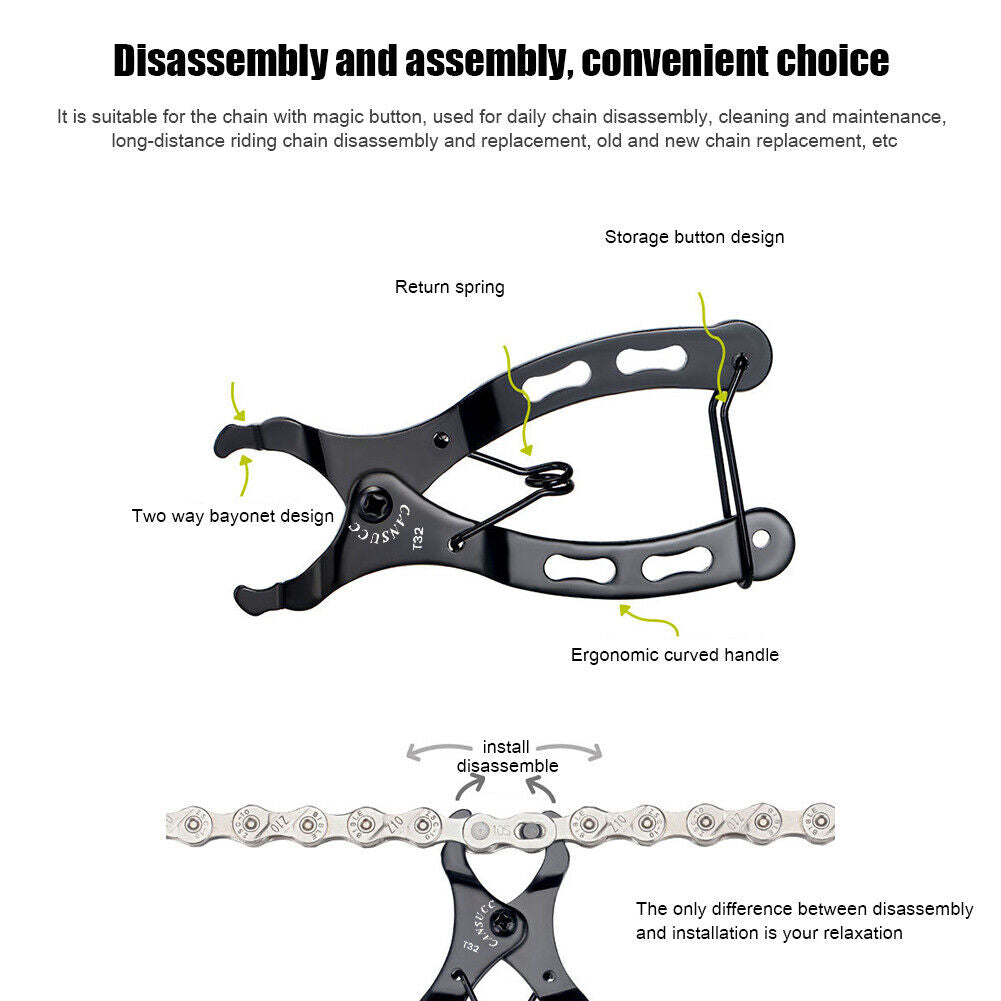 CANSUCC MTB Bicycle Chain Link Buckle Pliers Clamp Bike Chain Remover Clip