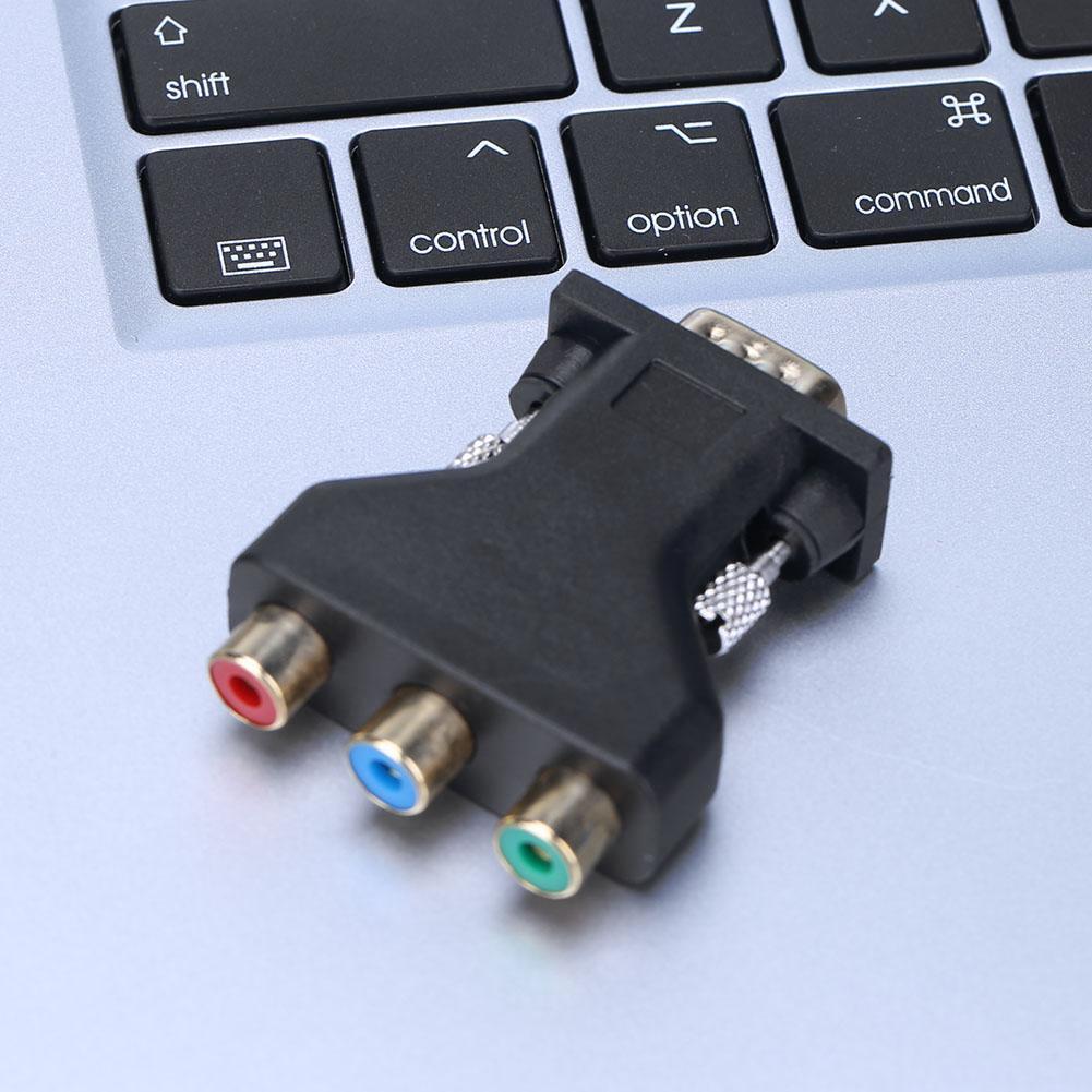 VGA Male to 3 RCA Female Converter Adapter Splitter Wire Connector