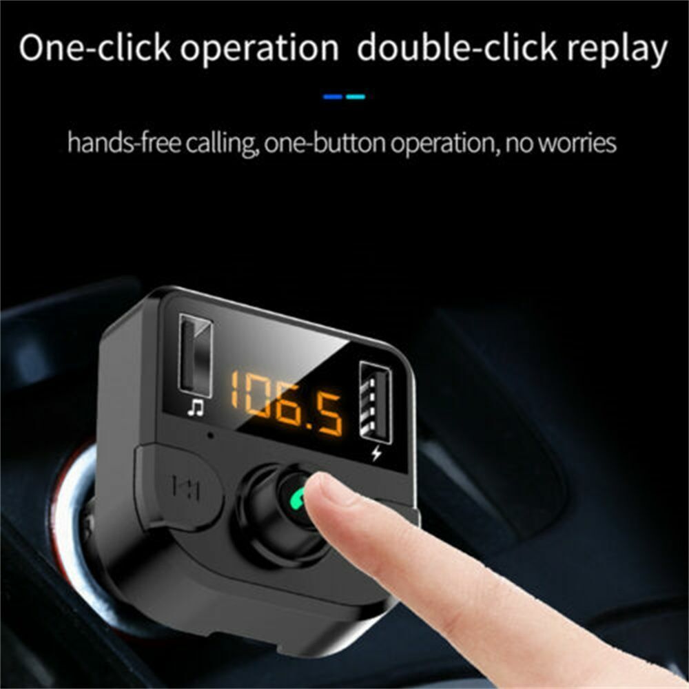 MP3 Player Fast Charger Adapter Wireless Bluetooth FM Transmitter Car Charger